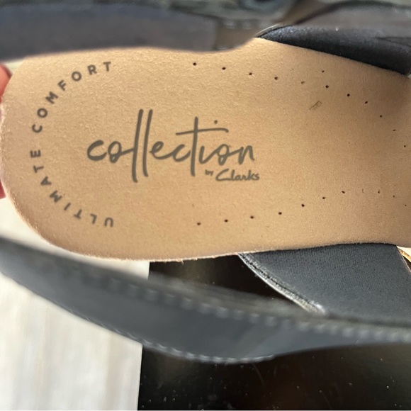 Clarks Lafley Joy Leather Wedges Sz 8.5 - Picture 4 of 6
